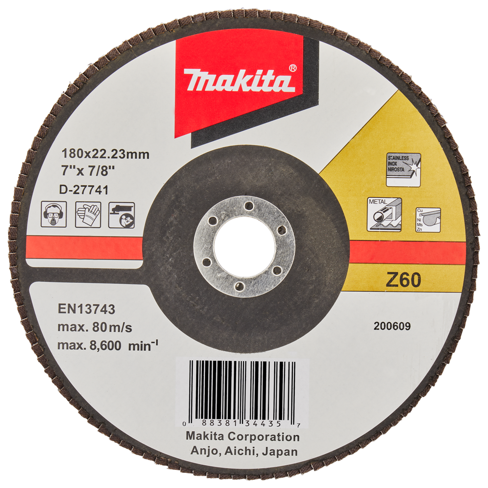 Makita accessoires lamellenschuurschijf 180mm z60 - d-27741 d-27741