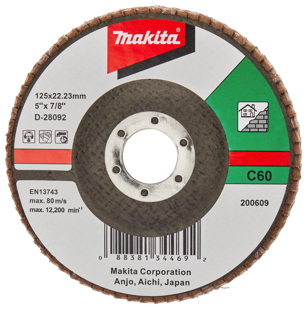 Makita accessoires lamellenschuurschijf 125mm c60 - d-28092 - d-28092