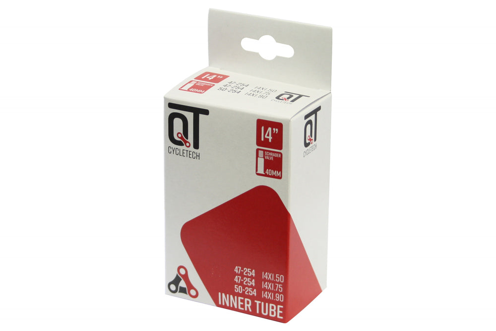 Qt chambre à air av2 14 pouces 47 50-254 valve auto 2217334 [qt cycle tech]