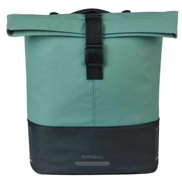 Basil b.v. dubbele fietstas cove mik 28-32l 14 x 29 x 36 cm - groen zwart