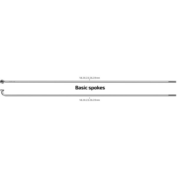 Rayons 272-14 Sapim Leader ø2.00 mm FG 2.3 - Inox (100 pièces)