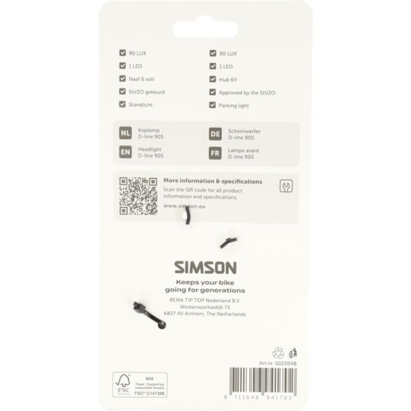 Simson koplamp aurora d-line 90s - dynamo