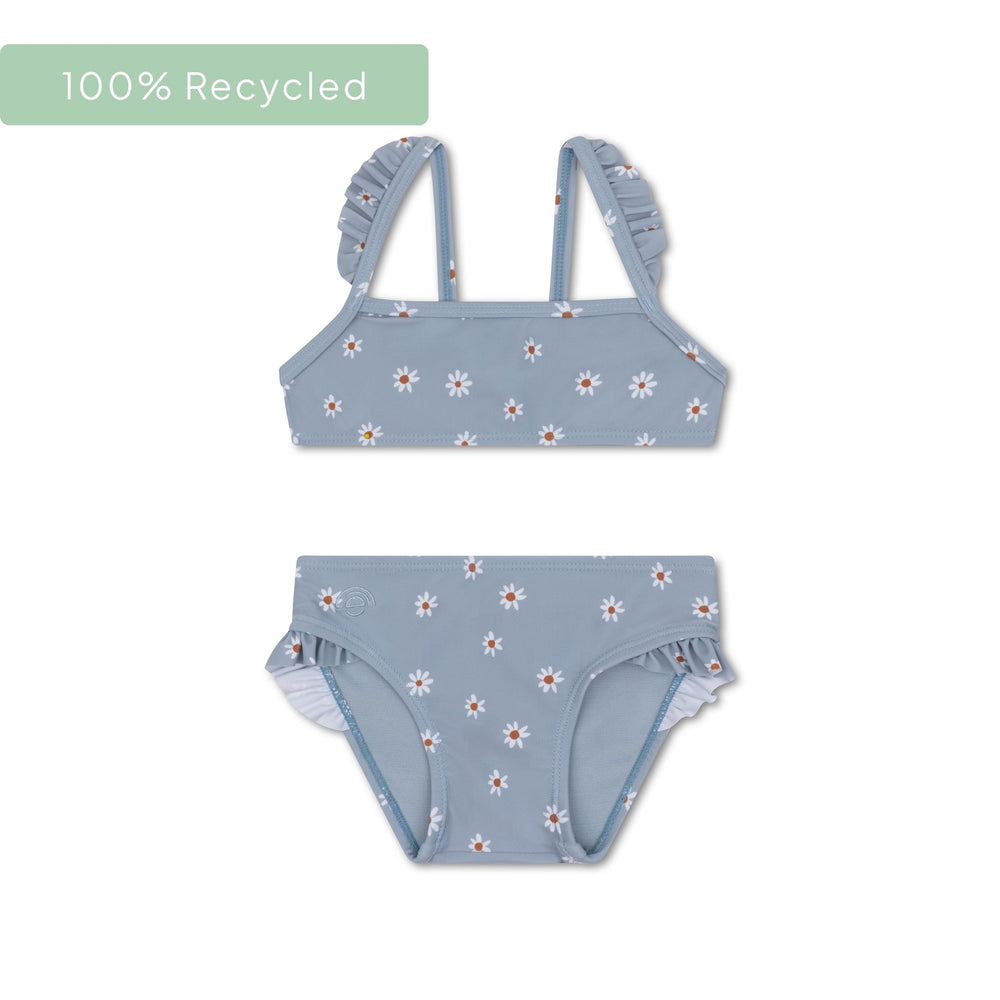 Madeliefjebloem | blauwe meisjes uv bikini