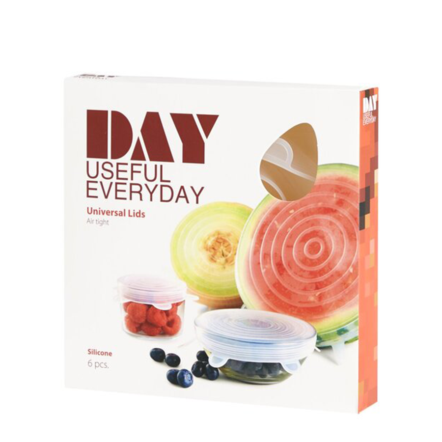 Day deksel universeel silicone 6-delig