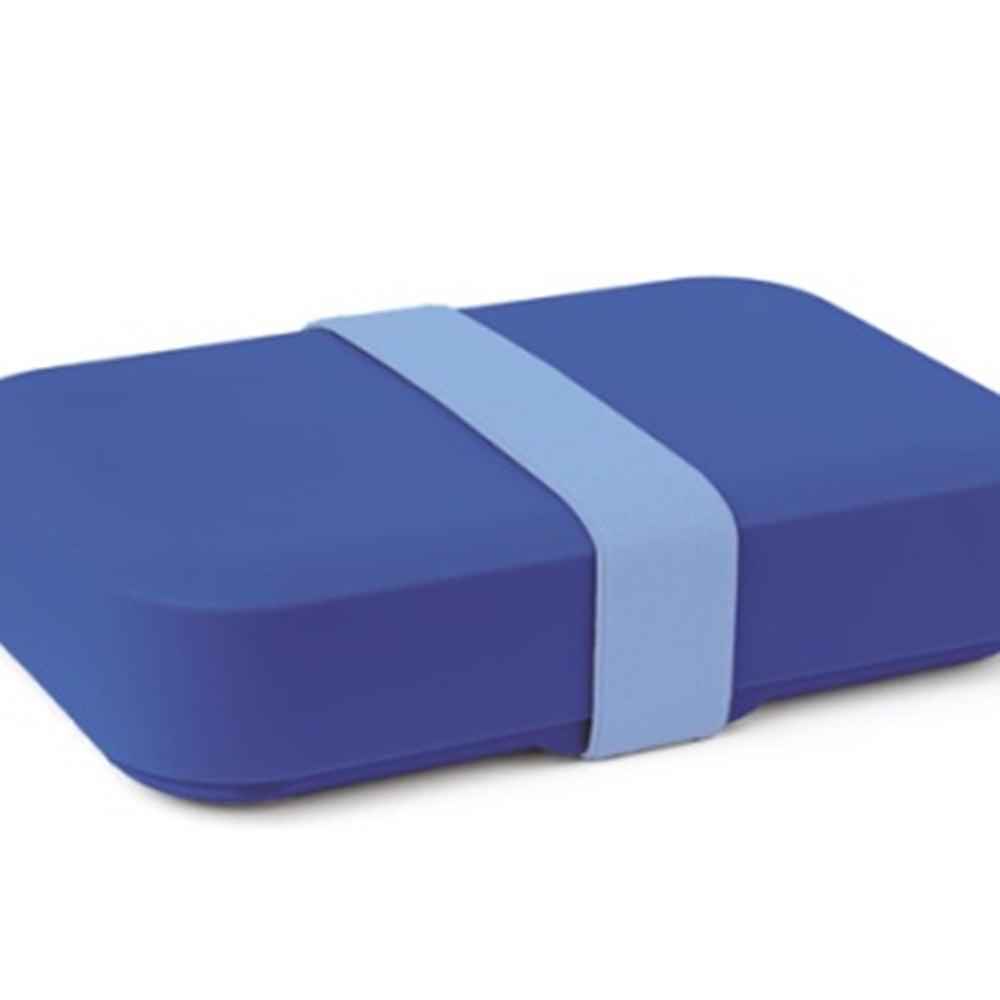 Day to day lunchbox cobalt large - 1100ml - brooddoos met elastiek - in hoogte verstelbare broodtrommel - bpa-vrije lunchtrommel - gemaakt in belgië - 215x125x45mm