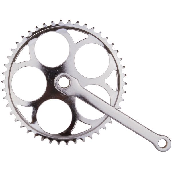 Crankstel 46t met spie - 170 mm crankarm - chroom