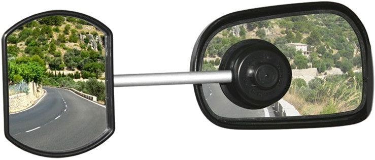 caravanspiegel met zuignap 11 cm zwart