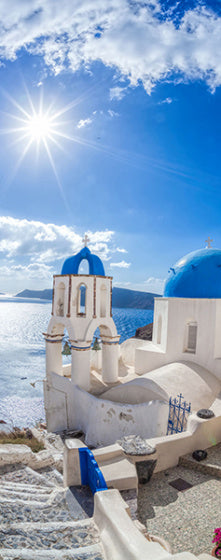 Egeïsche Zee Deursticker 83 x 210 cm Vinyl Wit blauw