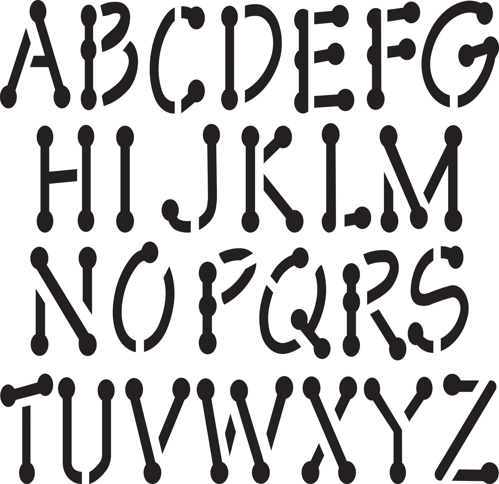 Delta • stencil mania x1 alphabet 9cm.