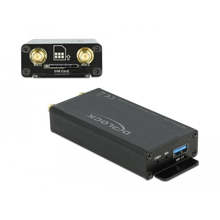 Abi delock usb 3.0 converter voor m.2 key b module met sim slot en behuizing