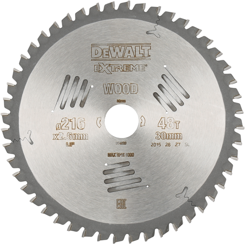 Dewalt accessoires cirkelzaagbl. s40 216x30x48t - dt4320-qz