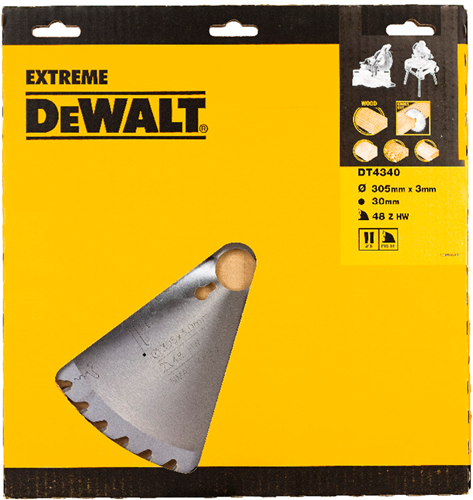 Dewalt accessoires cirkelzaagblad 305x30x48t, wisseltand, positief 10°, kerf 3,0mm - dt4340-qz