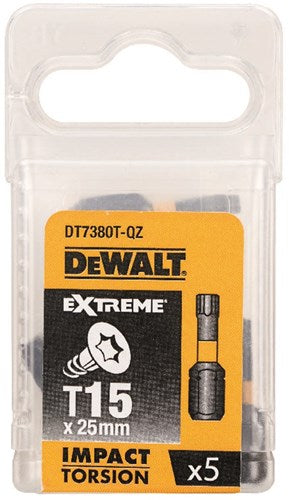 Dewalt dt7380t extreme impact torsion schroefbits t15 25mm ve=5