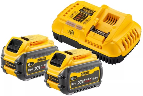 Dewalt dcb118t2-qw | xr flexvolt starterset 54v 18v (2x 6.0ah accu dcb546 + dcb118 snellader) - dcb118t2-qw