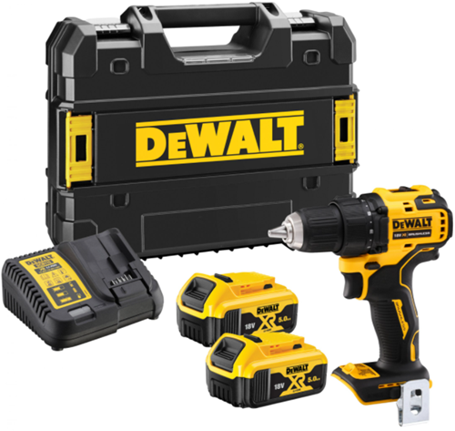 Dewalt dcd708p3t-qw | xr brushless compacte accu schroef- boormachine 18v in tstak (3x 5.0ah accu + lader) - dcd708p3t-qw