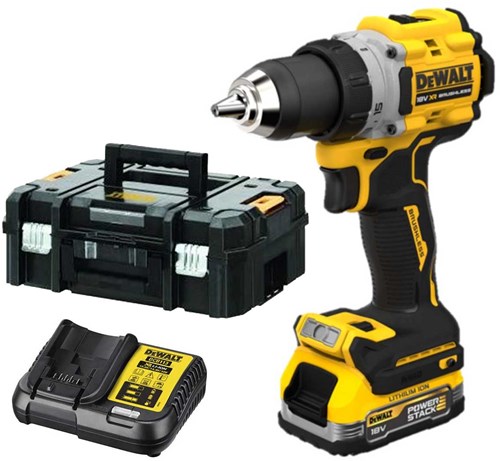 Dewalt dcd805e1t-qw - 18v xr g3 compacte schroef- klopboormachine | 1x powerstack in tstak