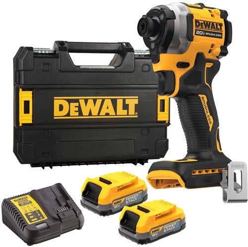 Dewalt dcf850e2t accu slagschroevendraaier | 18v xr powerstack | set | 2 x accu + lader | in tstak - dcf850e2t-qw