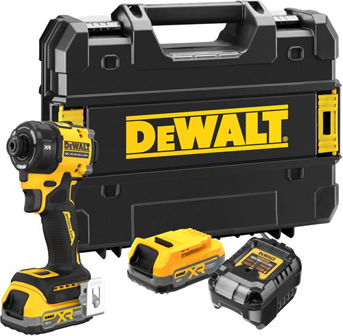 Dewalt dcf870e2t-qw accu slagschroevendraaier | hydraulisch | 56nm | 18v xr 1.7ah powerstack in tstak - dcf870e2t-qw