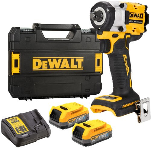 Dewalt dcf921e2t accu slagmoersleutel | set | met frictiering 1 2” | 18v xr powerstack | in tstak - dcf921e2t-qw