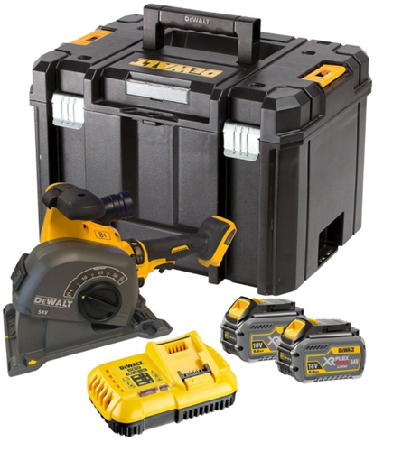 Dewalt dcg200t2 | sleuvenfrees | 54v xr | flexvolt | 125mm | 2x 6.0ah accu's en snellader - dcg200t2-qw