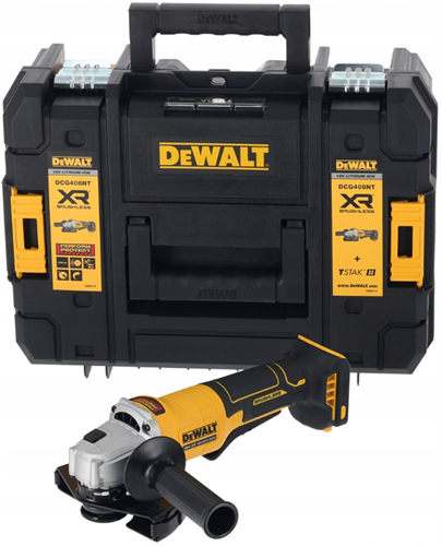 Dewalt dcg408nt-xj 18v xr accu haakse slijper | 125mm | dodemansschakelaar | zonder accu's en lader in tstak - dcg408nt-xj