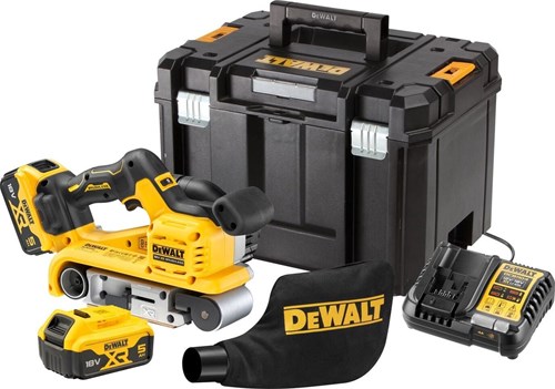 Dewalt dcw220p2 accu bandschuurmachine | 18v | 5.0ah | li-ion in t-stak - dcw220p2-qw
