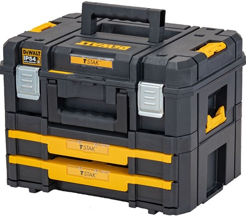 Dewalt dwst83395-1 | tstak-box ii | combokit gereedschapskoffer | twee ondiepe lades - dwst83395-1