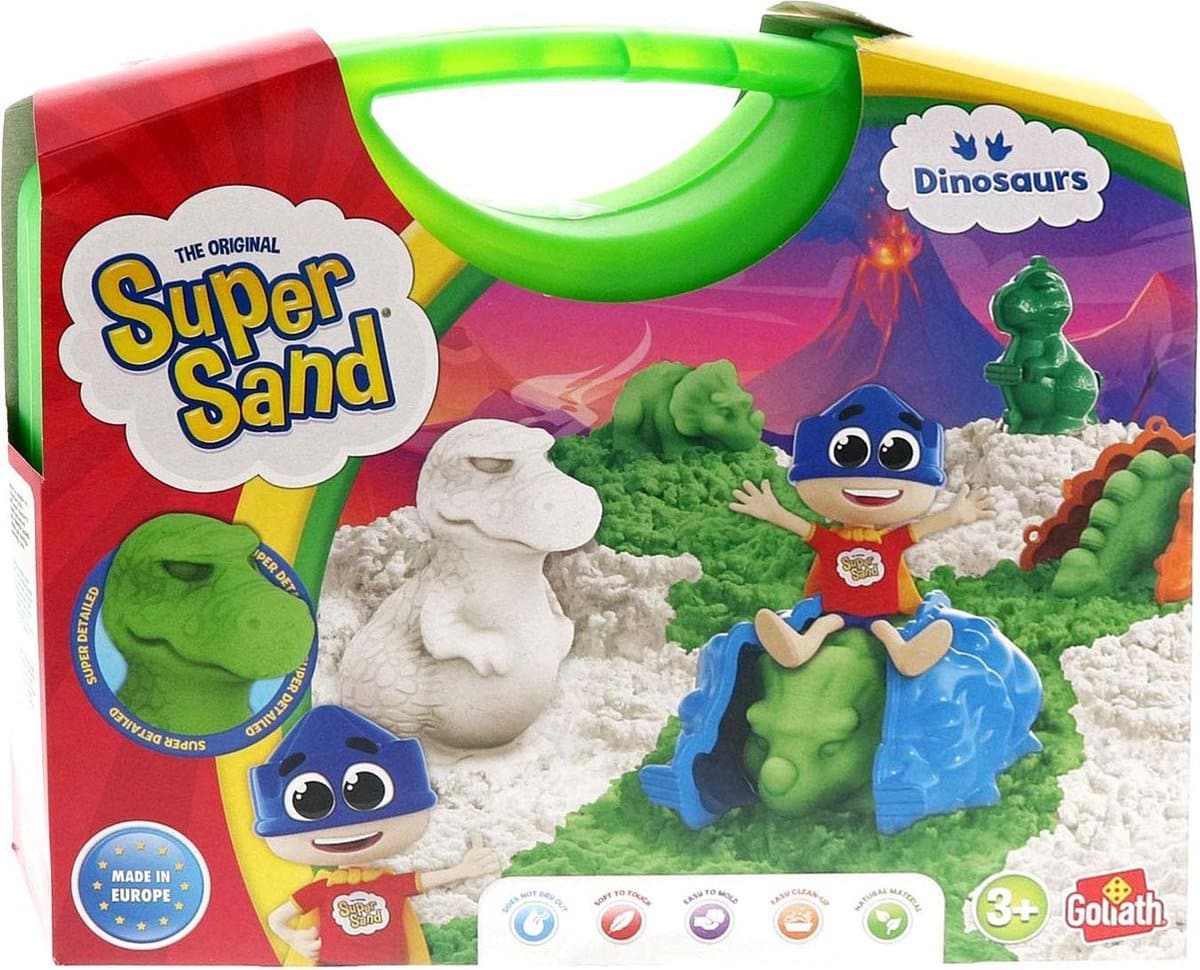Superzand Dinosaurus in Koffer