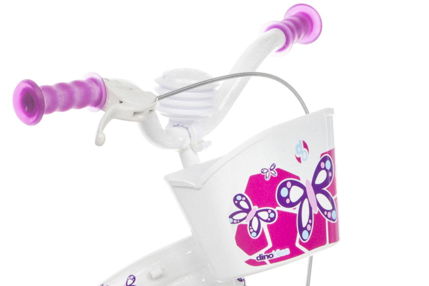 Dino flappy 12 inch 21 cm meisjesdoortrapper wit roze