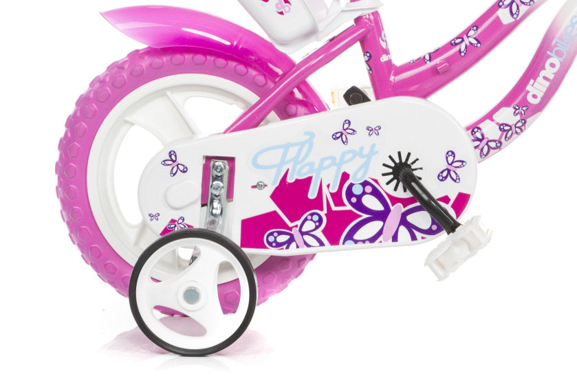 Dino flappy 12 inch 21 cm meisjesdoortrapper wit roze