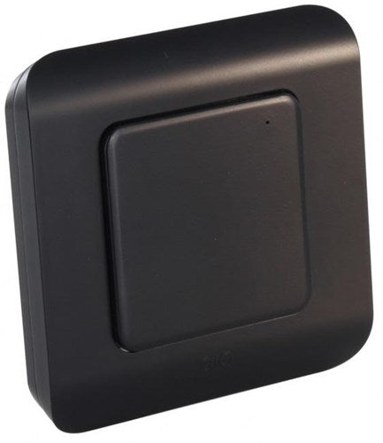 Di-o dio draadloze wand schakelaar enkel zwart - 6960116