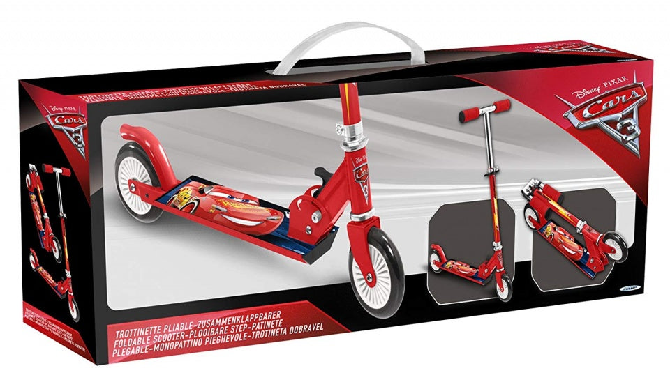 Disney auto's 2-wiel kinderstep opvouwbaar voetrem rood