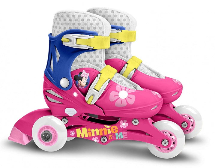 Minnie Mouse inlineskates hardboot wit blauw maat 27 30