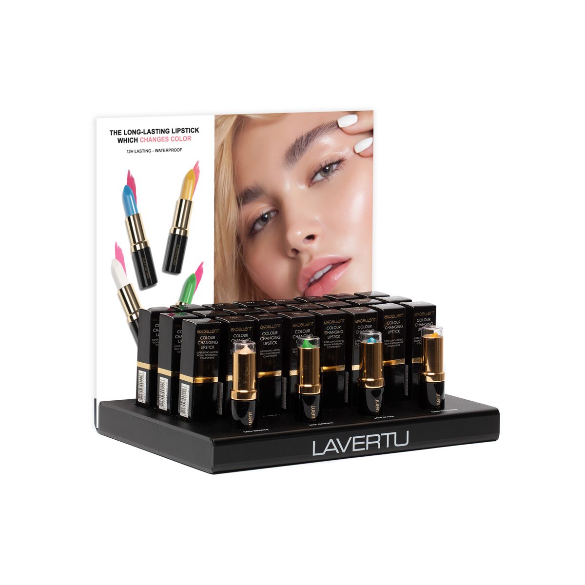 Uitstekende lippenstiftdisplay compleet (24st)