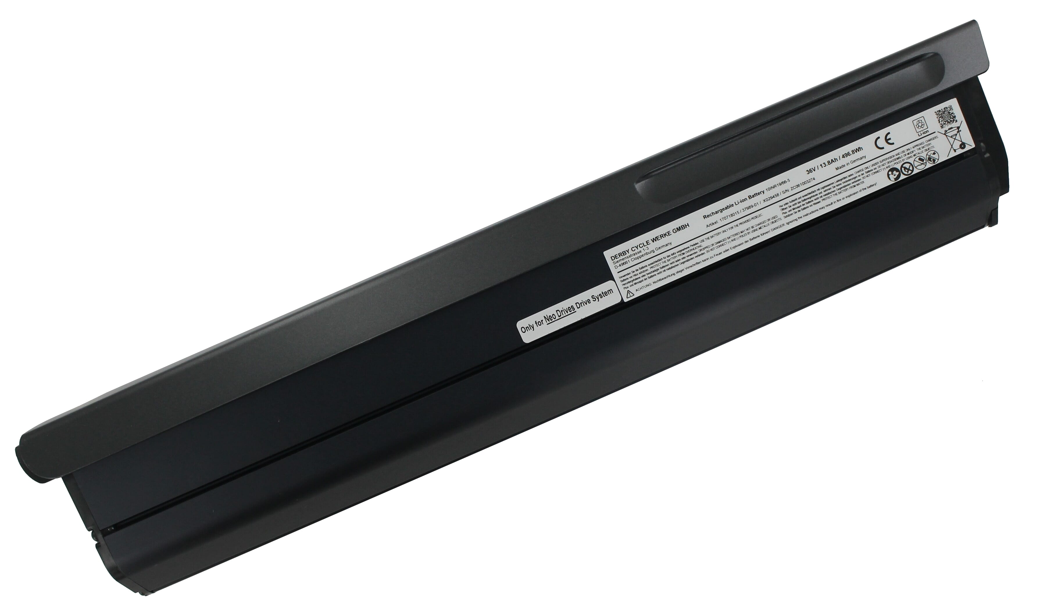 BMZ Alber Neodrive Fietsaccu Onderbuis 36V 13,8Ah