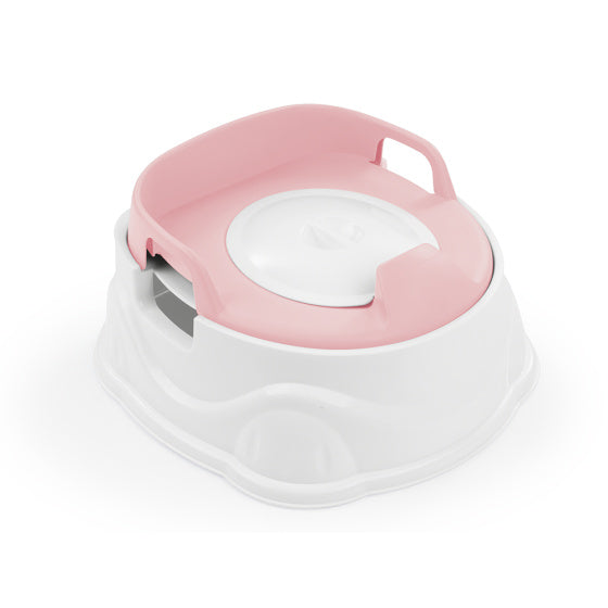 Dolu 3-in-1 educatief plaspotje met toiletverkleiner wit roze