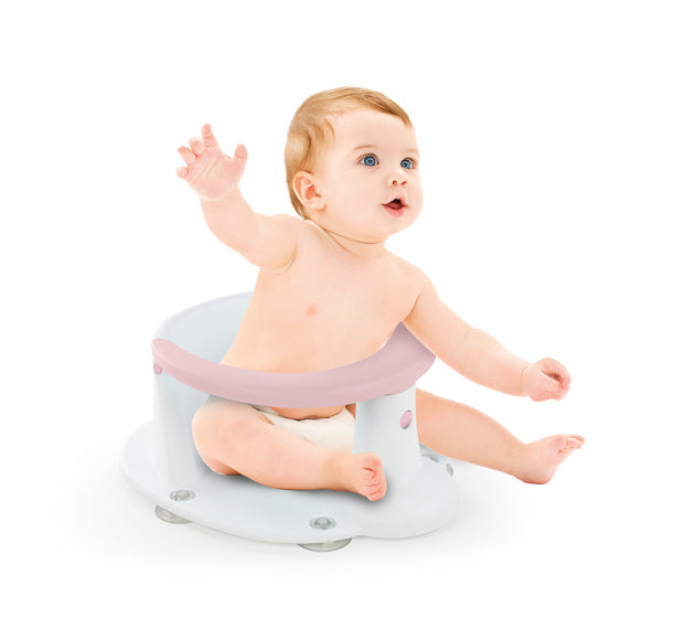 Badzitje met Zuignappen Wit Roze