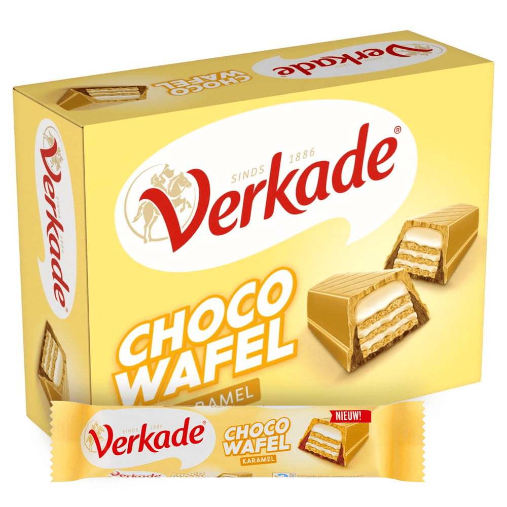 Verkade chocowafel karamel (24x 39,5g)