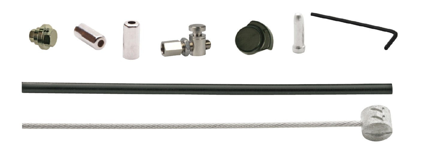ELVEDES Roller Brake Cable Kit BR-IM85 81 55 45 1700mm 2250mm Stainless Steel Black (on card)