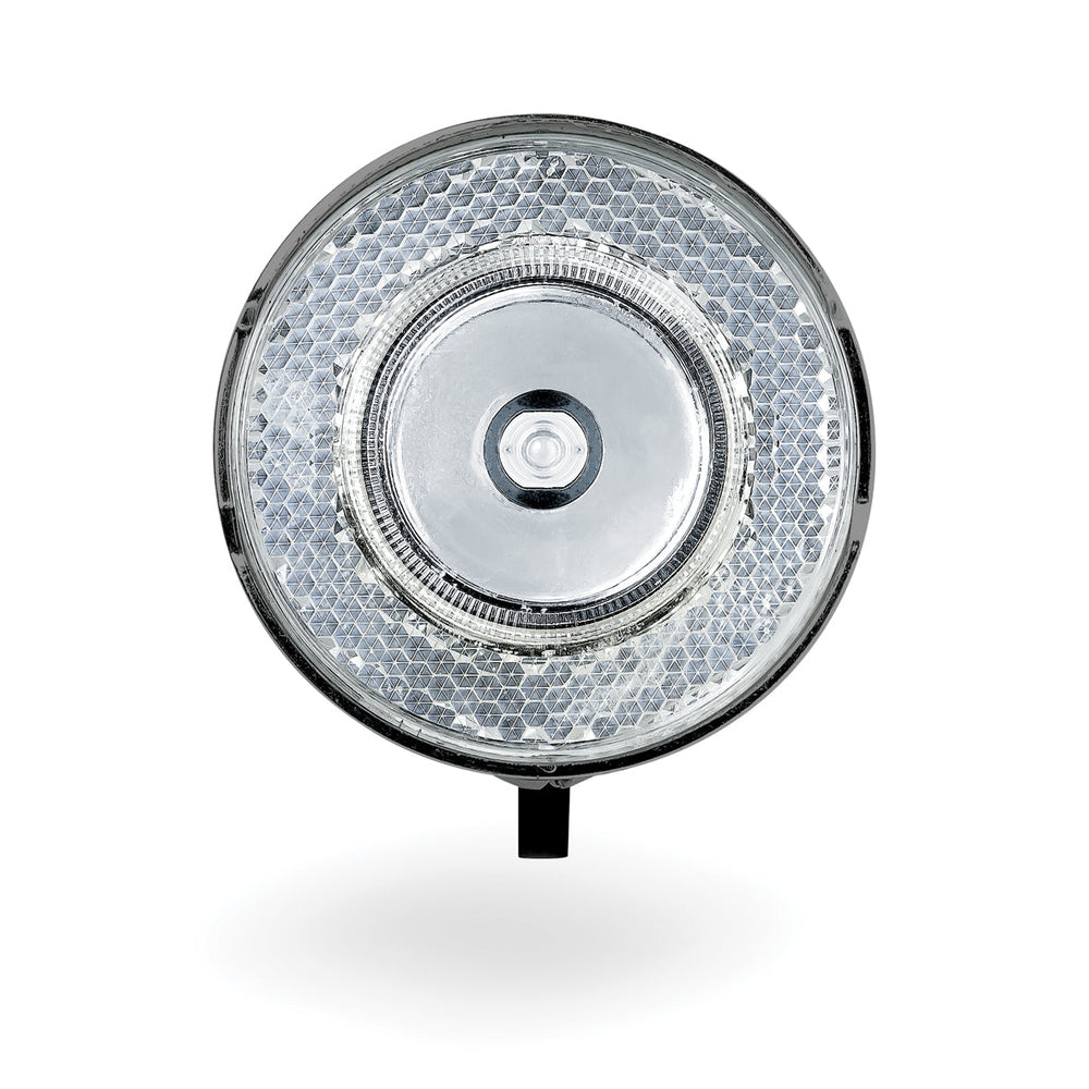 Headlight 706-B Retro 15 lux LED battery chrome black