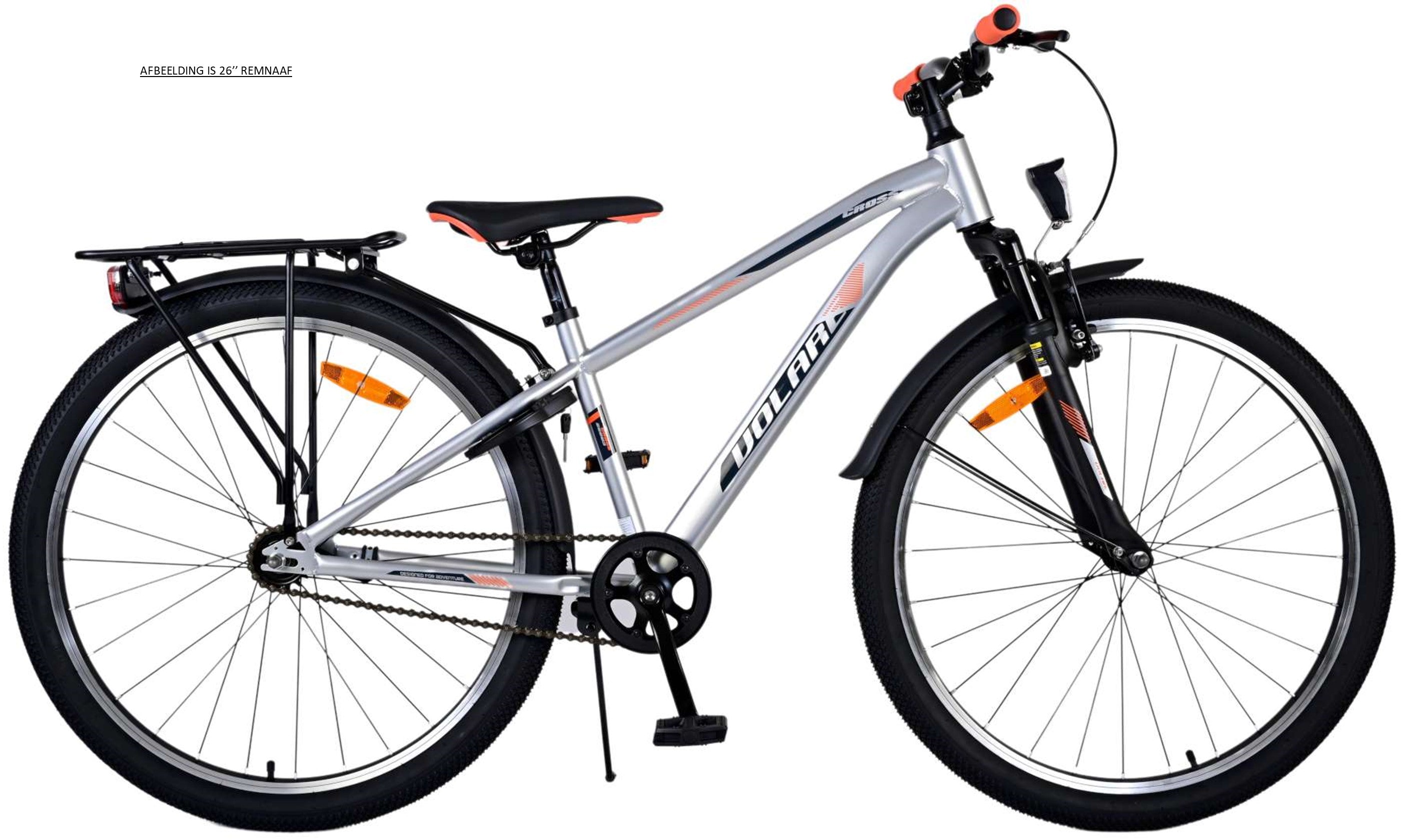 Volare Cross kinderfiets jongens 26 inch Zilver 3 versnellingen