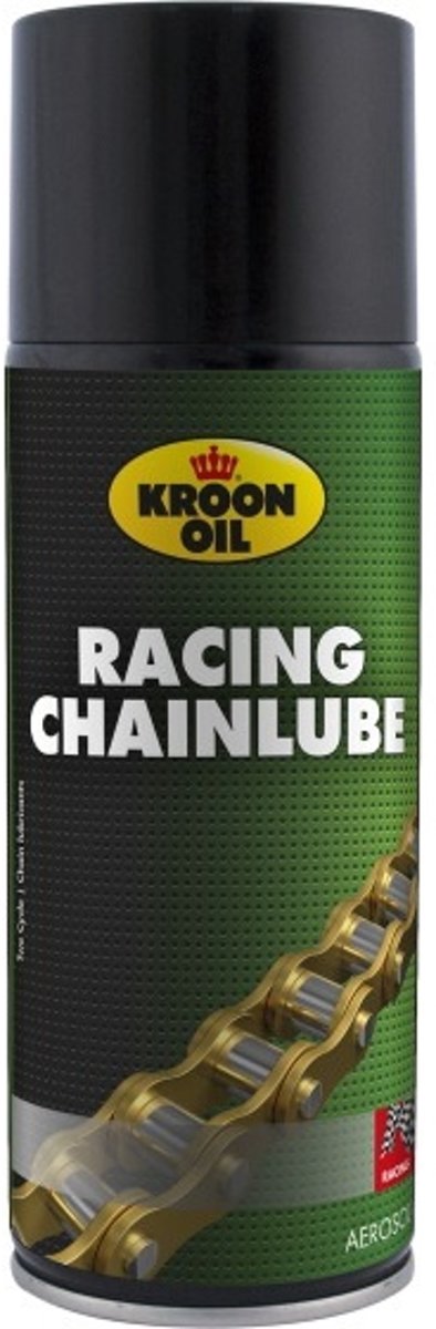 Spray chaîne Kroon-Oil Racing 400ml, adapté aux cyclomoteurs et motos