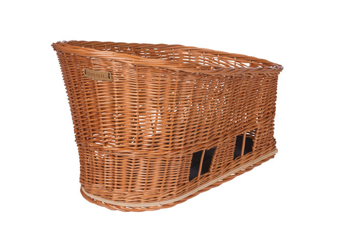 Basil Pasja - hondenfietsmand MIK - medium - 45 cm - achtermand - naturel