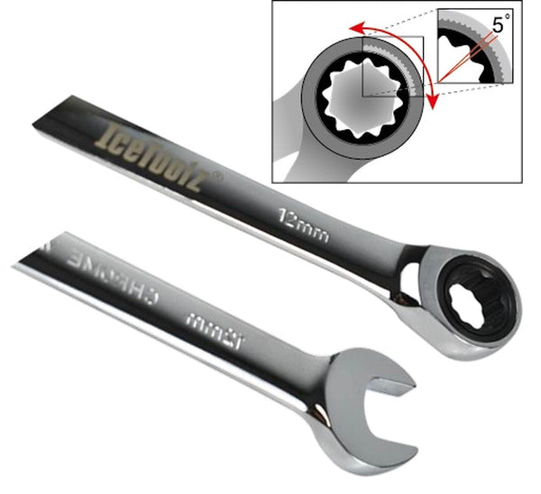 Steek- Ring-Ratelsleutel Icetoolz 9Mm