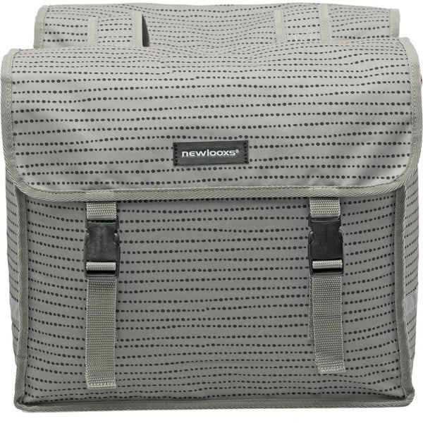 Fiori Dubbele Fietstas - Waterafstotend Polyester - 30L - Zwart Blauw Grijs