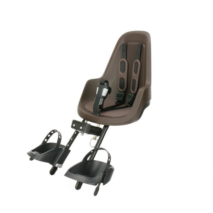 One Mini Fietszitje Voor Stuurpenbevestiging Koffie Bruin