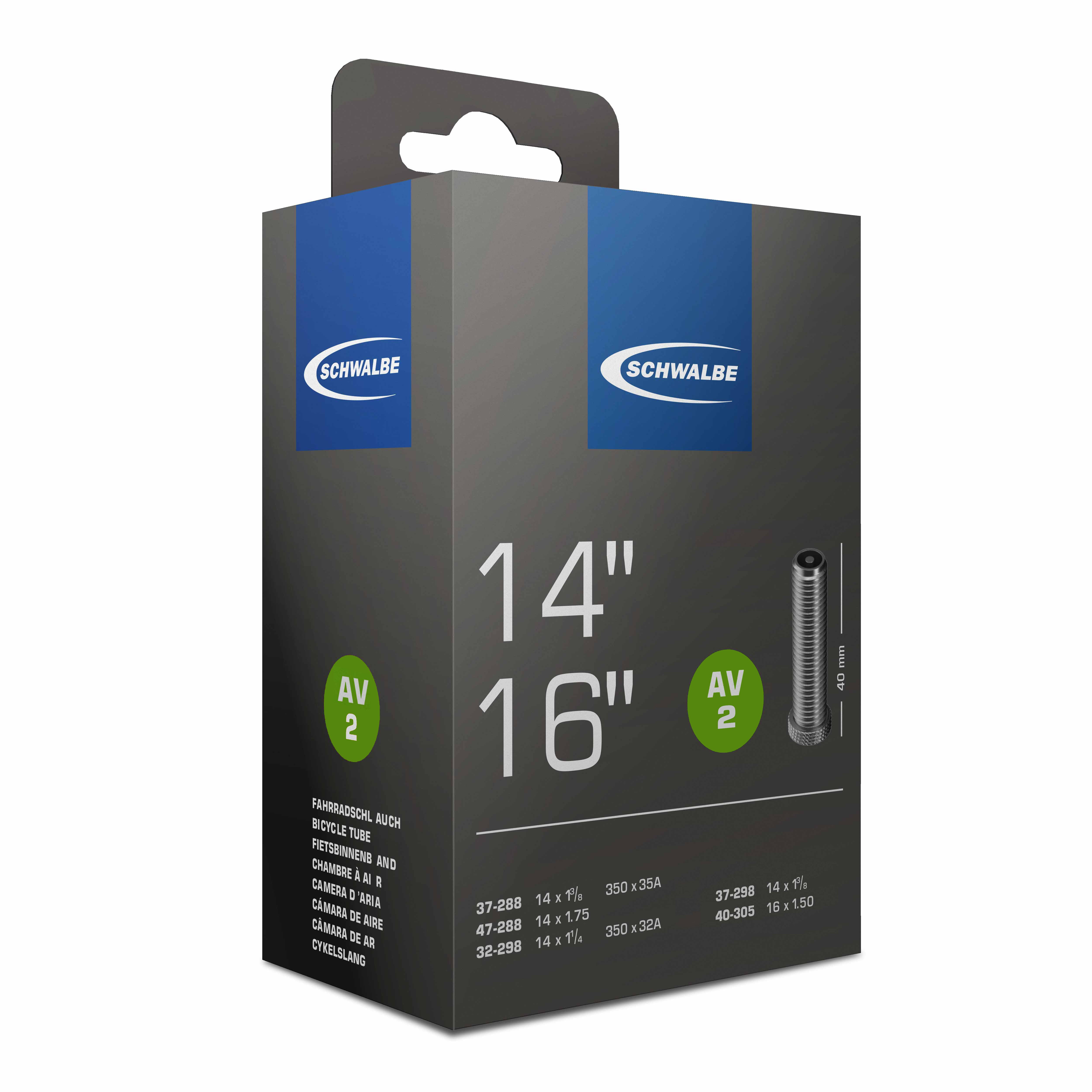 Schwalbe Binnenband av2 14 16 inch 32 47-288 305 av 40 mm