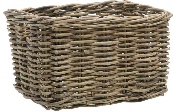 New Looxs Panier Arrière Rotin | 23 Litres | Rotin | Gris | Attaches autobloquantes