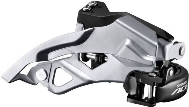 Shimano altus m2000 voorderailleur 3x9 speed 34.9mm dual pull 40t