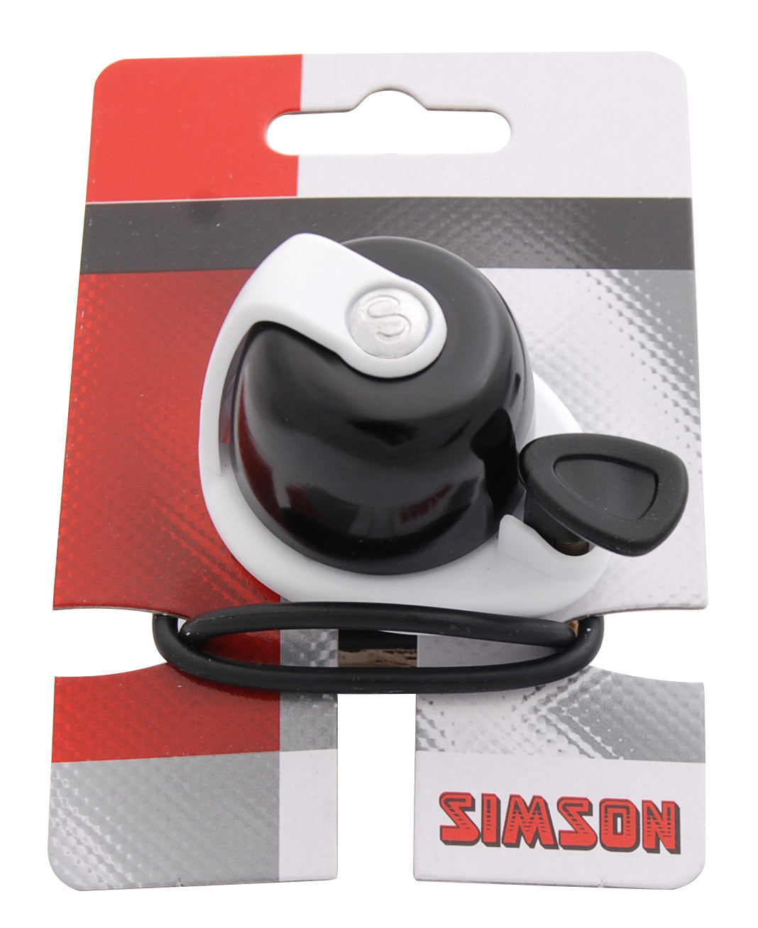 Simson fietsbel Allure zwart-wit op kaart